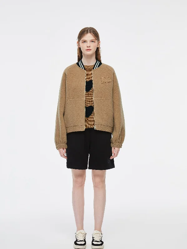 Wendy' Wool Camel Bomber